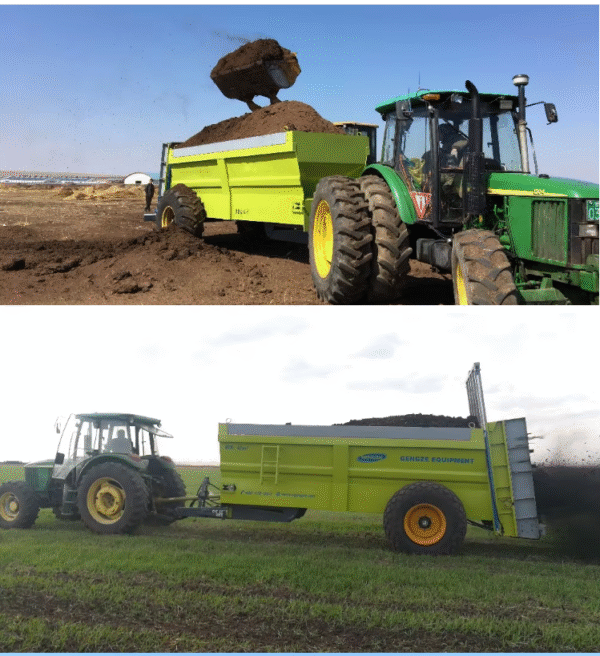 Driven Atv Dry Organic Compost Manure Spreader Trailer Dropping Muck Fertilizer in Farm for Sale - Image 9
